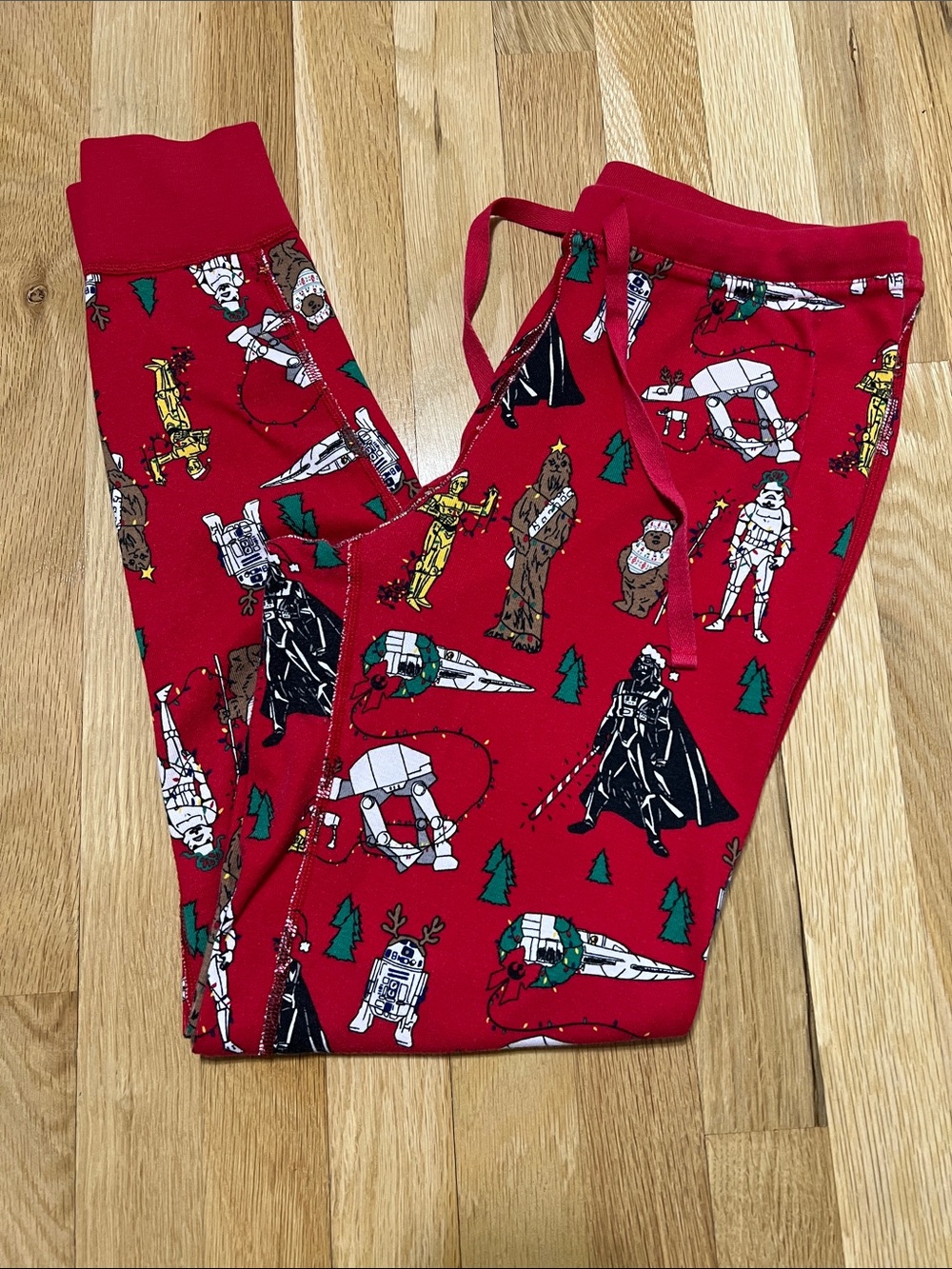 Hanna Andersson Star Wars Festive Red Wmns Pajama Pants, Long John Style, Size M